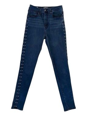Levis Mile high super skinny black jeans premium denim crystal embellish skinny